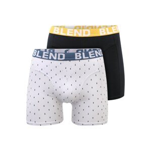 BLEND Boxershorts  šedobiela / námornícka modrá / čierna / žltá