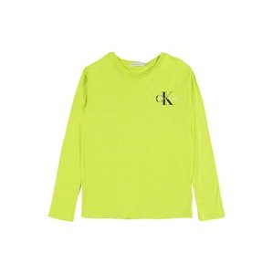 Calvin Klein Jeans Tričko  neónovo zelená / čierna / biela