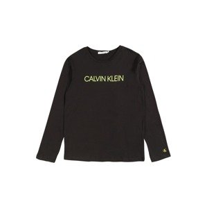 Calvin Klein Jeans Tričko  čierna / svetložltá