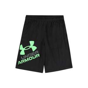 UNDER ARMOUR Športové nohavice 'Prototype 2.0'  čierna / neónovo zelená / tmavosivá