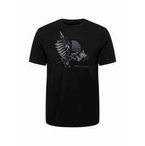 ARMANI EXCHANGE T-Shirt  čierna / sivobéžová / kamenná