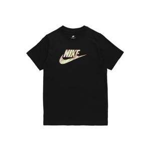 Nike Sportswear Shirt  čierna / svetlosivá / sivobéžová / neónovo žltá