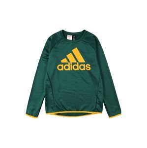 ADIDAS PERFORMANCE Sportsweatshirt  smaragdová / žltá