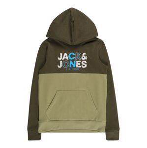 Jack & Jones Junior Mikina 'JCOSTEVE'  brokátová / biela / vodová / kaki