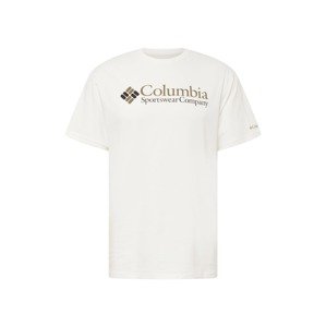 COLUMBIA Funkčné tričko  svetlosivá / čierna / prírodná biela
