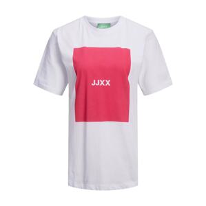 JJXX Tričko 'AMBER'  ružová / biela
