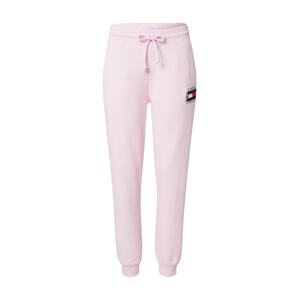 Tommy Jeans Nohavice  ružová / tmavomodrá / biela / červená