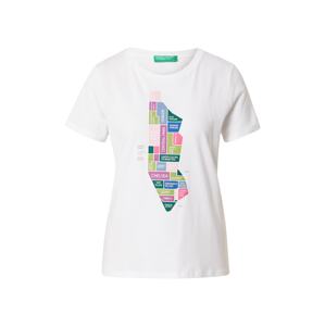 UNITED COLORS OF BENETTON Tričko  biela / ružová / fialová / svetloružová / smaragdová