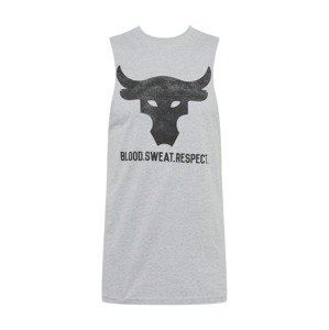 UNDER ARMOUR Funkčné tričko 'Pjt Rock Brahma Bull'  sivá melírovaná / čierna