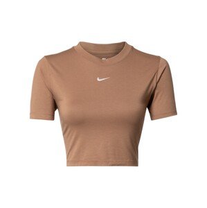 Nike Sportswear Tričko  svetlohnedá / biela
