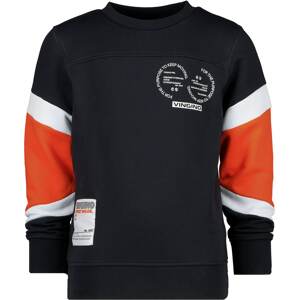 VINGINO Sweatshirt 'Nector'  čierna / biela / oranžová