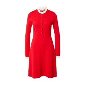 Derhy Pletené šaty 'QUIMPER'  červená / biela