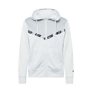 Nike Sportswear Tepláková bunda  svetlosivá / biela / čierna