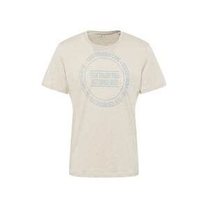 TOM TAILOR T-Shirt  béžová melírovaná / dymovo modrá