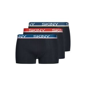 Skiny Boxershorts  čierna / námornícka modrá / červená / biela