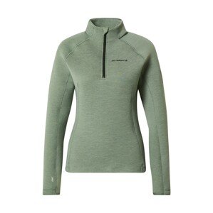 JACK WOLFSKIN Športový sveter 'ATHLETIC'  zelená melírovaná