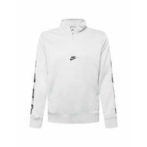 Nike Sportswear Mikina 'REPEAT'  svetlosivá / čierna / biela