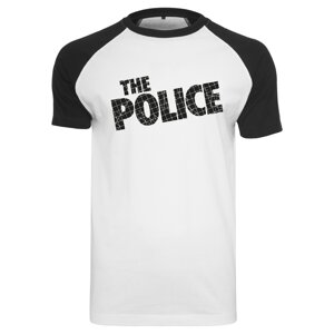 Merchcode Tričko 'The Police'  čierna / biela