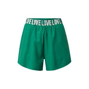 DELICATELOVE Športové nohavice 'MASHA'  zelená / biela