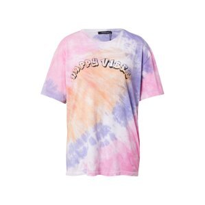Trendyol T-Shirt  fialová / broskyňová / biela / čierna / ružová