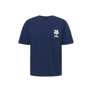 SCOTCH & SODA Tričko  námornícka modrá / biela / ohnivo červená