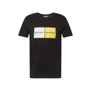 ANTONY MORATO T-Shirt  čierna / biela / limetková