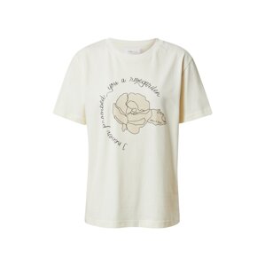 Storm & Marie T-Shirt 'Rosegarden'  šedobiela / čierna / púdrová