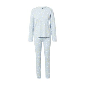 PIECES Pyjama 'Alba'  svetlomodrá / biela / svetložltá