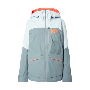 HELLY HANSEN Outdoorová bunda 'POWCHASER LIFALOFT'  sivá / svetlomodrá / oranžová