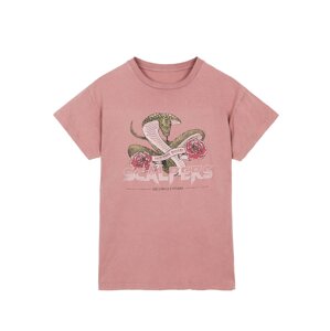 Scalpers T-Shirt  ružová / zmiešané farby
