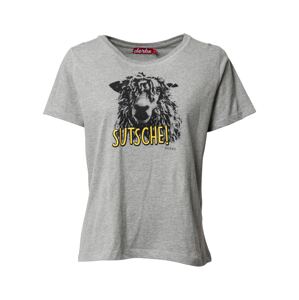 Derbe T-Shirt 'Schaf Sutsche'  sivá melírovaná / čierna / žltá