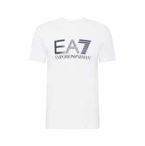 EA7 Emporio Armani Tričko  biela / tmavomodrá