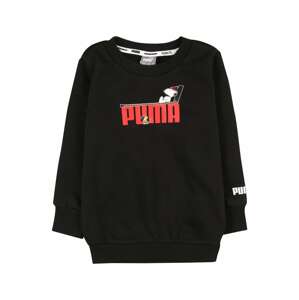 PUMA Sweatshirt  čierna / červená