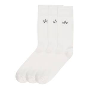 ALPHA INDUSTRIES Ponožky  čadičová / biela
