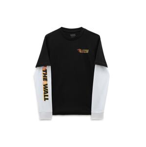 VANS Shirt 'BY METALLIC FLAME TWOFER'  čierna / žltá / červená / biela