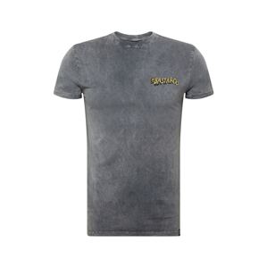 King Kerosin T-Shirt  dymovo šedá / žltá / biela