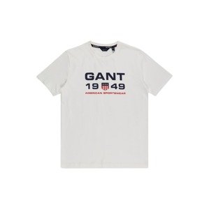 GANT Shirt  biela / tmavomodrá / červená