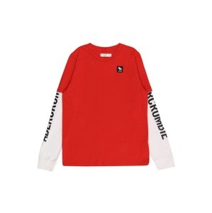 Abercrombie & Fitch Tričko  červená / čierna / biela