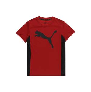 PUMA Funkčné tričko  tmavočervená / čierna