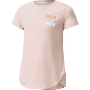 PUMA Tričko 'Alpha'  ružová / strieborná / oranžová / biela