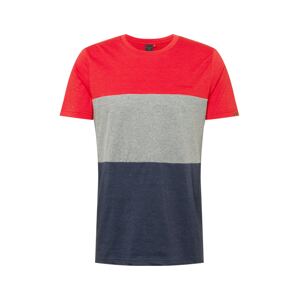 Ragwear Tričko 'CRUZ'  námornícka modrá / ohnivo červená / sivá melírovaná