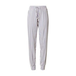 CALIDA Pyžamové nohavice  biela / modrosivá / broskyňová