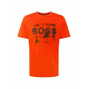 BOSS Casual T-Shirt  oranžová / čierna