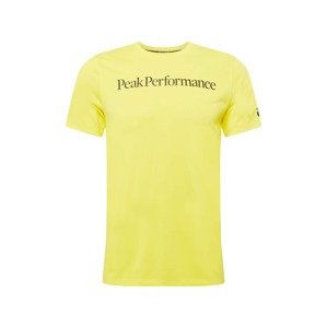 PEAK PERFORMANCE Funkčné tričko 'Alum'  citrónová / sivá / čierna