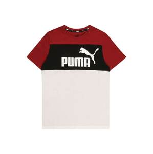 PUMA T-Shirt  biela / čierna / ohnivo červená