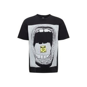 Obey Shirt 'Scream'  čierna / biela / žltá