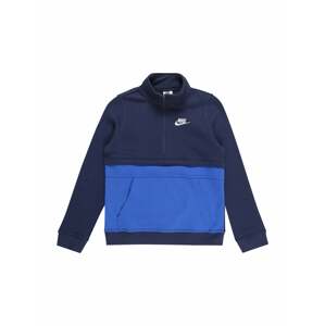 Nike Sportswear Sweatshirt  námornícka modrá / modrá / biela