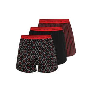 Calvin Klein Underwear Boxerky  červená / biela / čierna