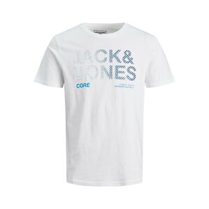 Jack & Jones Junior T-Shirt 'Poky'  šedobiela / námornícka modrá / modrá