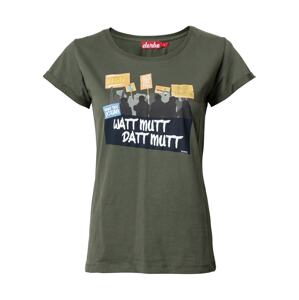 Derbe T-Shirt  'Watt Mutt Girls'  olivová / zmiešané farby